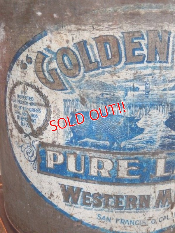 画像3: dp-170701-05 Golden Gate Pure Lard / 1930's Lard Can