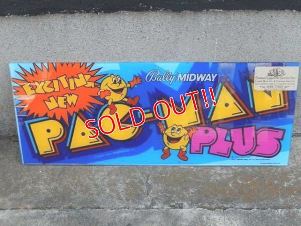 画像1: ct-170701-35 PAC-MAN PLUS / 1980's Arcade Game Sign