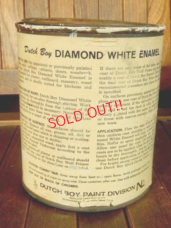 画像4: dp-170803-29 Dutch Boy / Vintage Diamond White Enamel Can