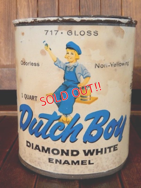 画像1: dp-170803-29 Dutch Boy / Vintage Diamond White Enamel Can