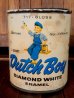 画像1: dp-170803-29 Dutch Boy / Vintage Diamond White Enamel Can (1)