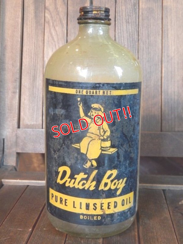 画像1: dp-170803-17 Dutch Boy / Vintage Pure Linseed Oil Bottle