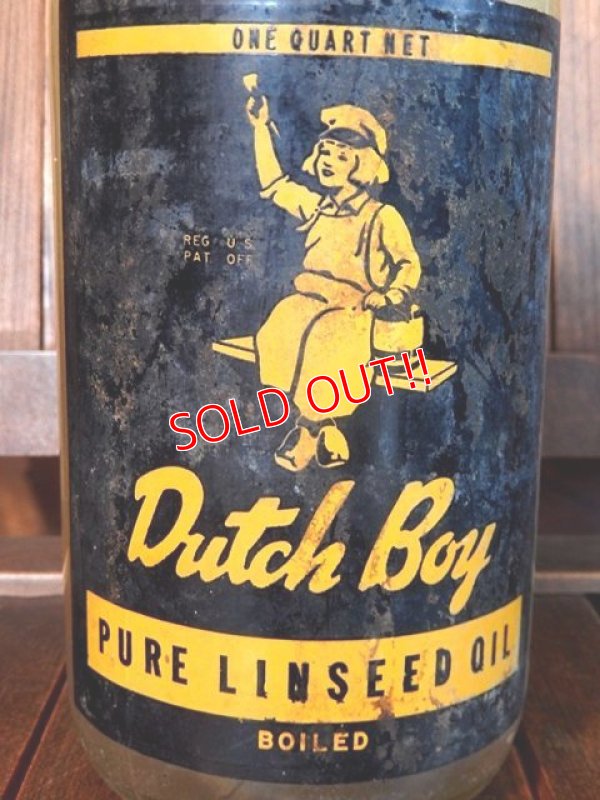 画像2: dp-170803-17 Dutch Boy / Vintage Pure Linseed Oil Bottle