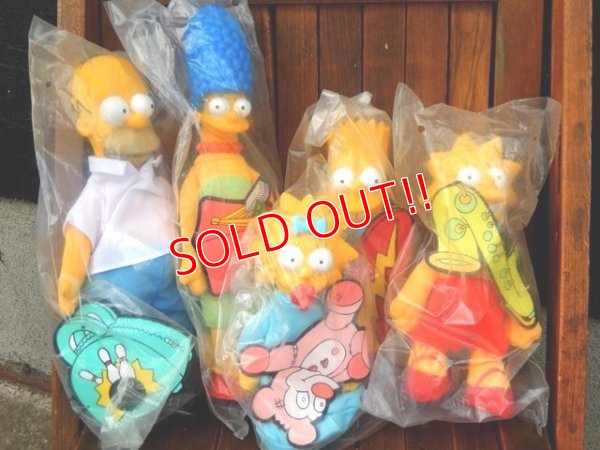 画像1: ct-170803-07  the Simpsons / Burger King 1990's Plush Doll Set