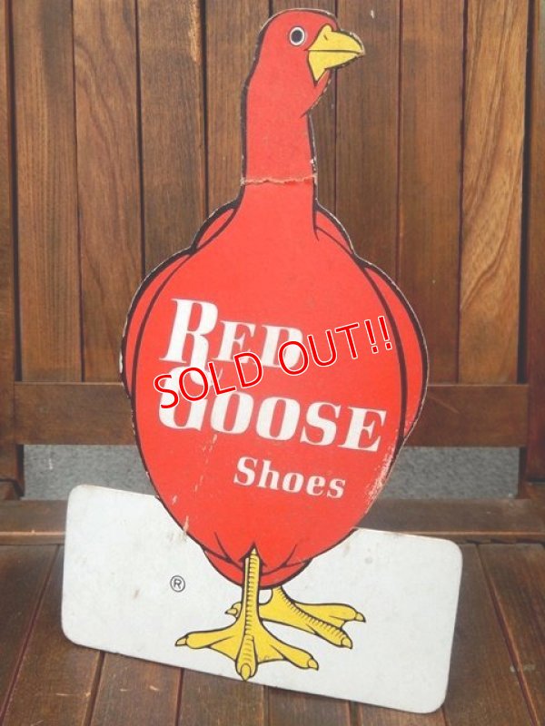 画像1: dp-170803-25 Red Goose Shoes / Vintage Cardboard Sign