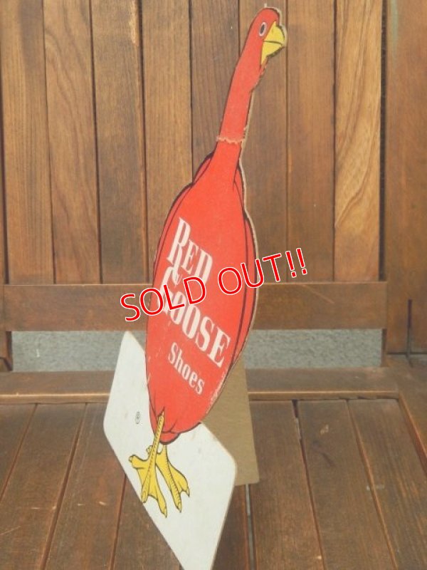 画像4: dp-170803-25 Red Goose Shoes / Vintage Cardboard Sign