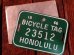 画像1: dp-170810-21 1960's Bicycle Tag "HONOLULU" (1)