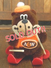 ct-170803-39 A&W / Great Root Bear 1970's-1980's mini Plush "Ski"