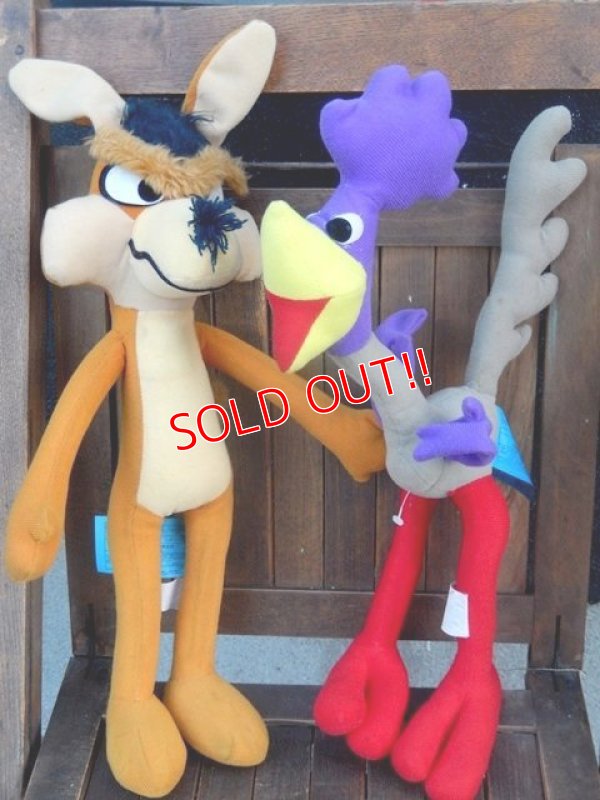 画像1: ct-170901-37 Road Runner & Wile E. Coyote / Mighty Star 1971 Plush Doll Set