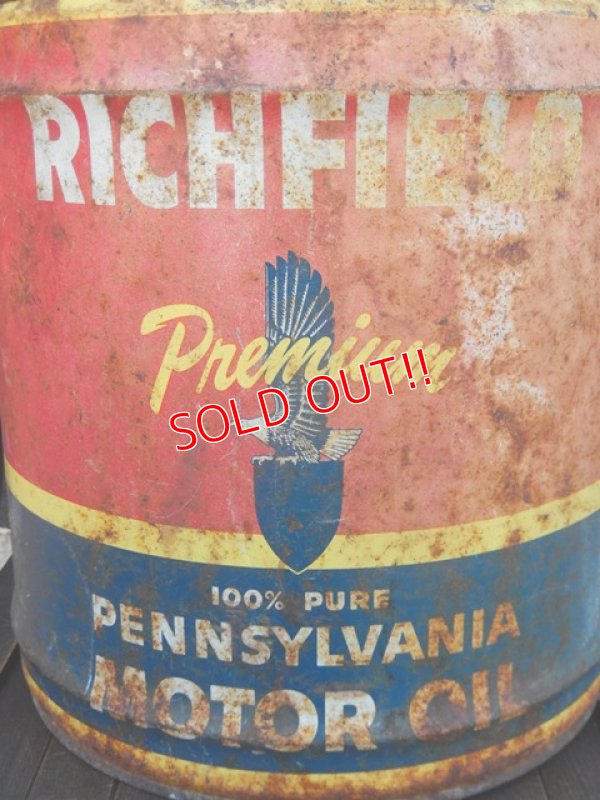 画像2: dp-170901-13 RICHFIELD / 1960's-1970's 5 Gallon Oil Can