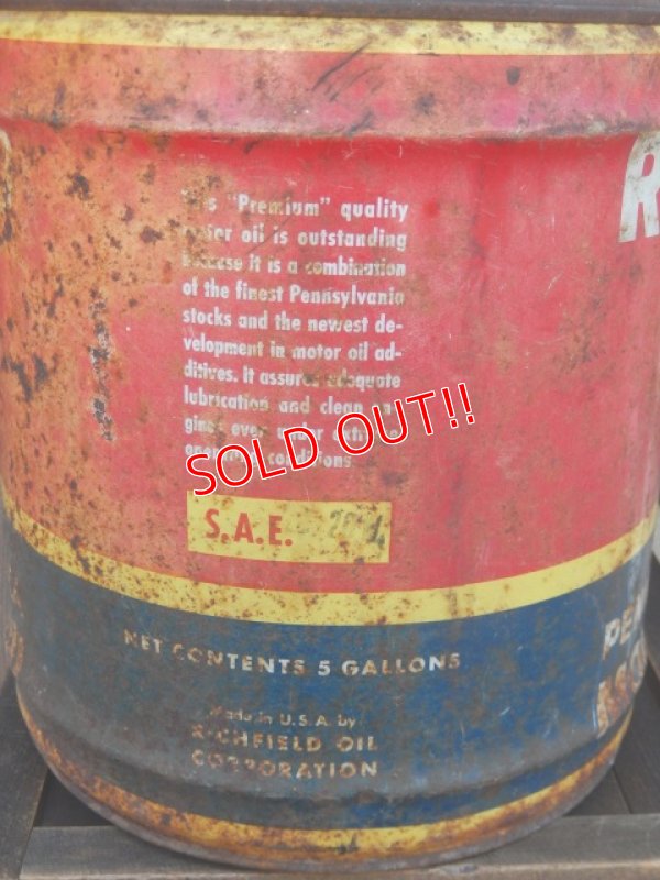 画像3: dp-170901-13 RICHFIELD / 1960's-1970's 5 Gallon Oil Can
