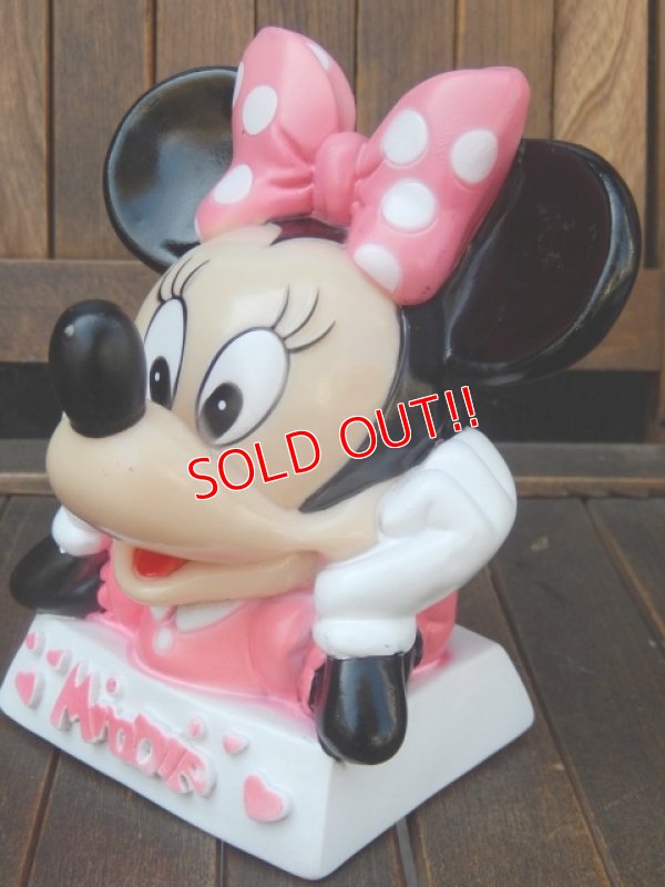 画像1: ct-170901-68 Minnie Mouse / 1980's Bust Up Coin Bank