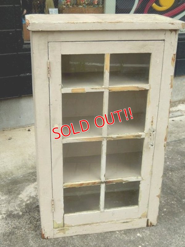 画像1: dp-170810-27 Milk Paint Vintage Wood Cabinet