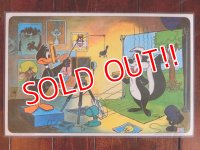 ct-171001-18 Looney Tunes / PEPSI 1976 Place Mat "Daffy Duck & Pepe Le Pew"
