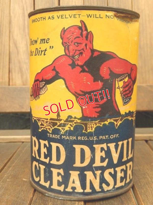 画像1: dp-171001-08 RED DEVIL CLEANSER / 1950's Can