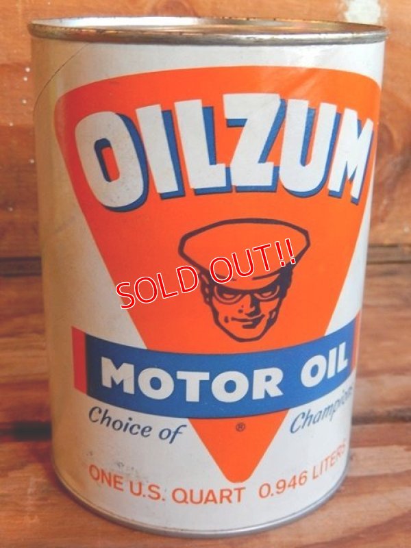 画像1: dp-171020-18 OILZUM / 1970's 1QT Motor Oil Can
