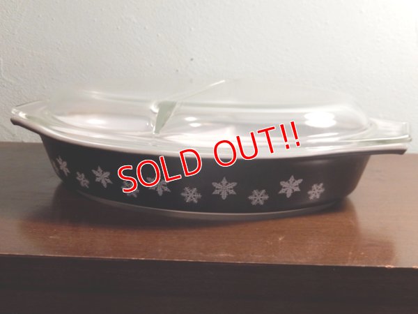 画像1: dp-170402-07 Pyrex / Snowflake Divided Dish