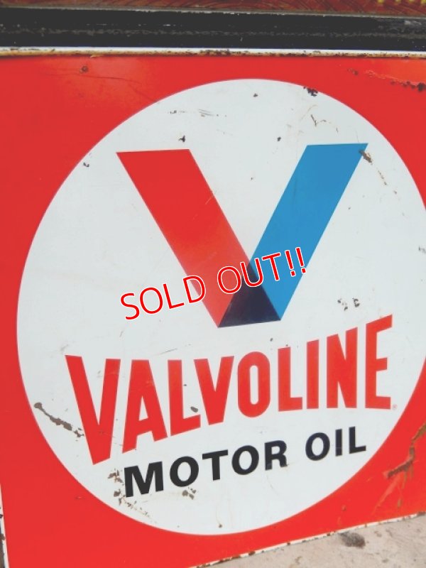 画像4: dp-171101-04 Valvoline / 1960's W-side Metal Sign