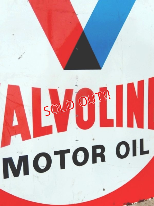 画像3: dp-171101-04 Valvoline / 1960's W-side Metal Sign