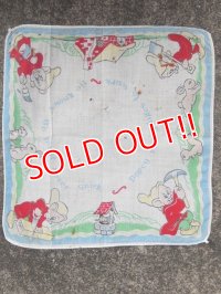 ct-171206-52 Snow White and the Seven Dwarfs / Dopey 1940's Handkerchief