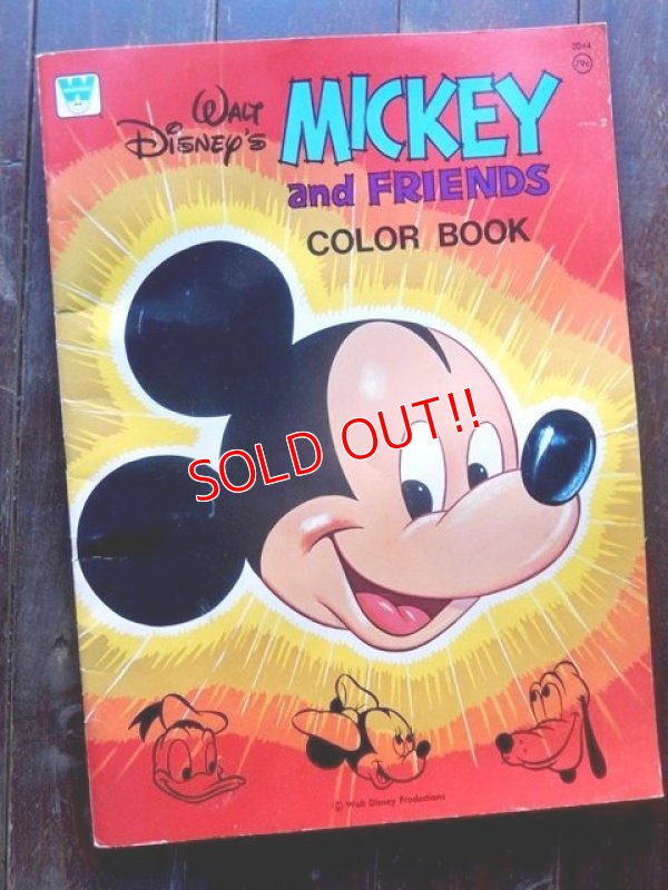 画像1: ct-171206-68 Walt Disney's / Mickey Mouse and Friends 1970's Color Book
