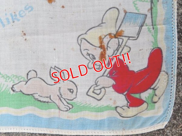 画像3: ct-171206-52 Snow White and the Seven Dwarfs / Dopey 1940's Handkerchief