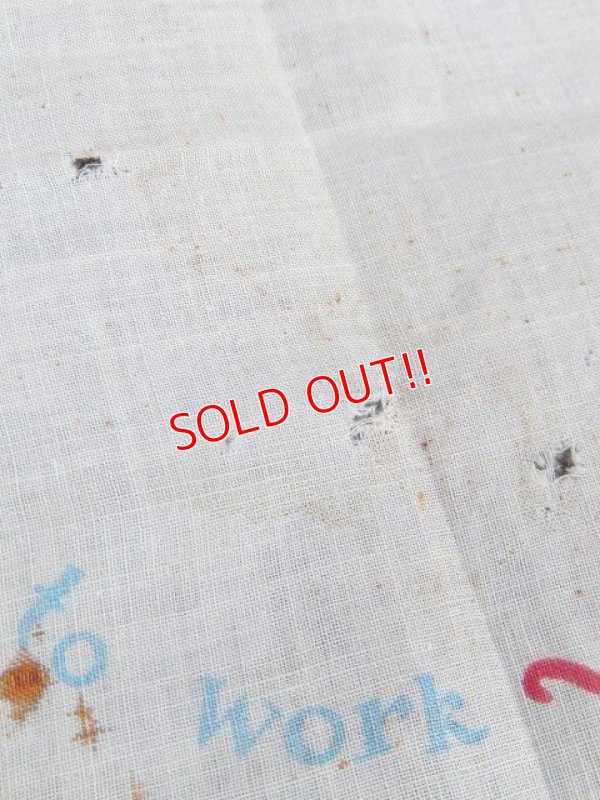 画像8: ct-171206-52 Snow White and the Seven Dwarfs / Dopey 1940's Handkerchief