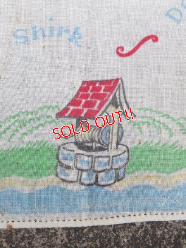 画像6: ct-171206-52 Snow White and the Seven Dwarfs / Dopey 1940's Handkerchief