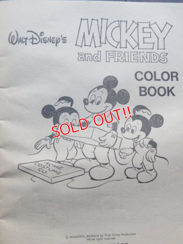 画像4: ct-171206-68 Walt Disney's / Mickey Mouse and Friends 1970's Color Book