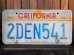 画像1: dp-171206-09 License Plate "CALIFORNIA" (1)