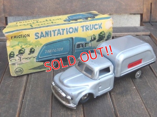 画像1: dp-160309-31 Line Mar Toys / 1960's Friction Sanitation Truck