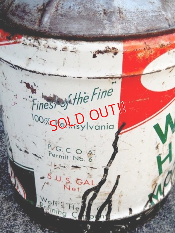 画像4: dp-180110-31 WOLF'S HEAD / Vintage 5 Gallon Oil Can