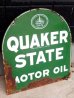 画像1: dp-171206-40 Quaker State / 1940's W-side Metal Sign (1)