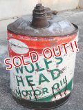 dp-180110-31 WOLF'S HEAD / Vintage 5 Gallon Oil Can