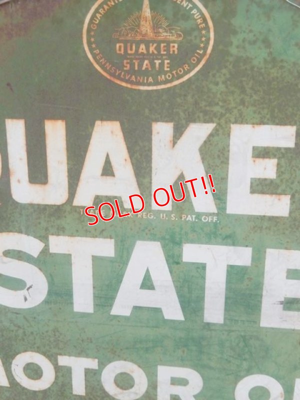 画像4: dp-171206-40 Quaker State / 1940's W-side Metal Sign