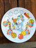 画像1: ct-180201-08 Snoopy & Woodstock / 1970's-1980's Plastic Plate (1)