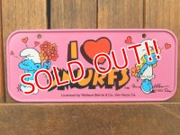 ct-180201-13 Smurf & Smurfette / 1980's Bicycle Plate