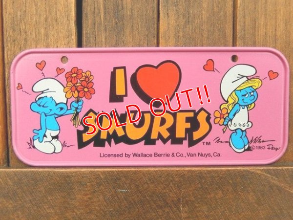 画像1: ct-180201-13 Smurf & Smurfette / 1980's Bicycle Plate