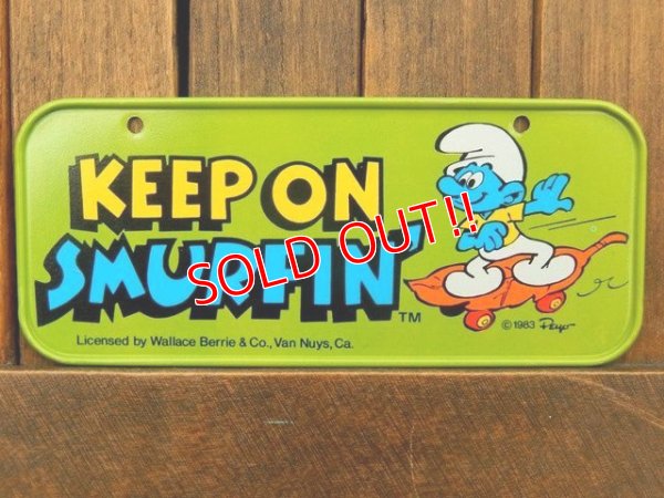 画像1: ct-180201-12 Smurf / 1980's Bicycle Plate