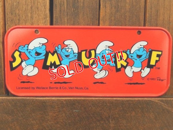 画像1: ct-180201-11 Smurf / 1980's Bicycle Plate