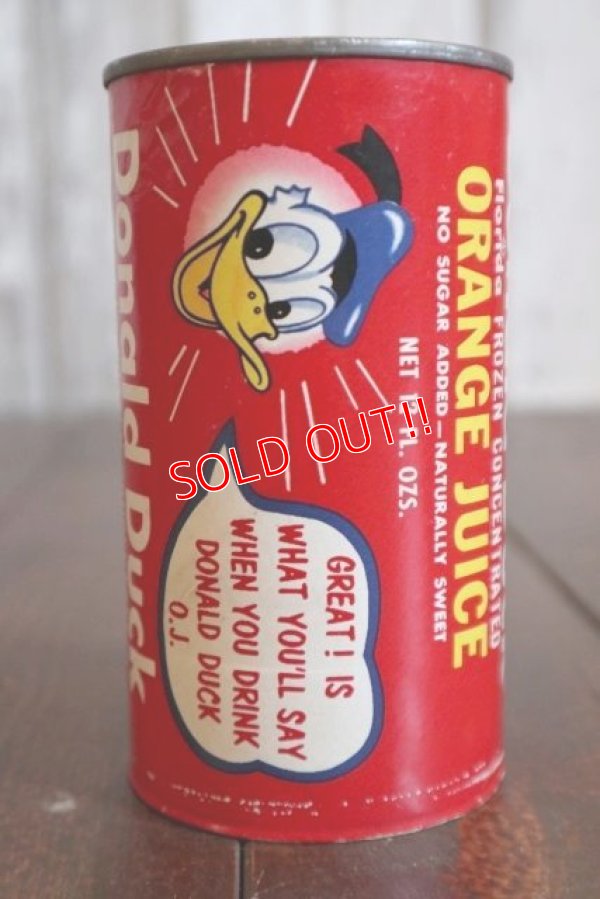 画像2: ct-180201-99 Donald Duck / 1960's-1970's 12fl oz.Orange Juice Can
