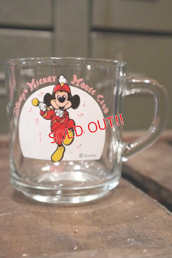 画像1: gs-180301-06 Mickey Mouse / Anchor Hocking 1970's Mug "Mickey Mouse Club"
