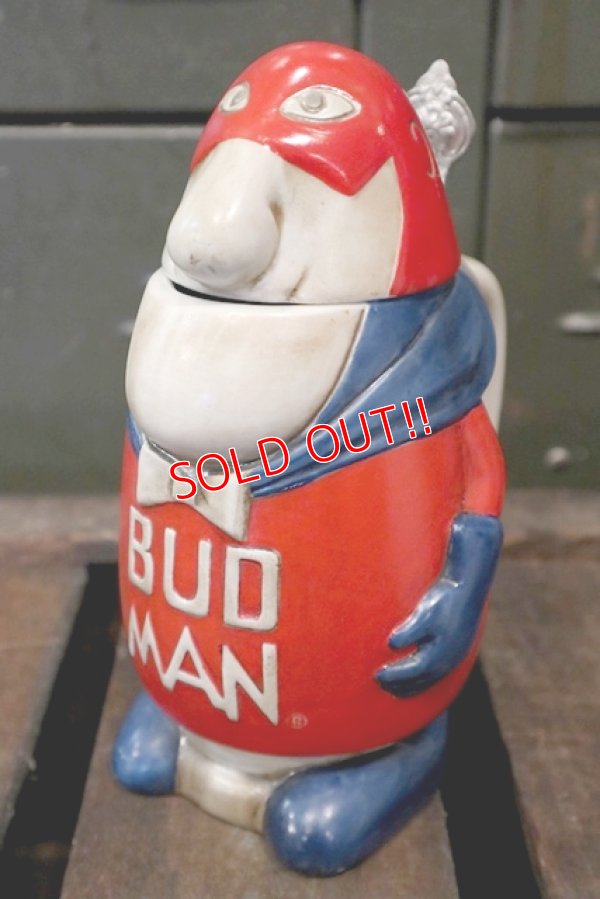 画像1: ct-180302-33 Budweiser / BUD MAN 1970's Beer Mug