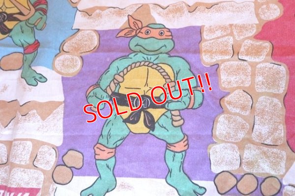 画像4: ct-171206-26 Teenage Mutant Ninja Turtles / 1988 Flat Sheet (Twin size)