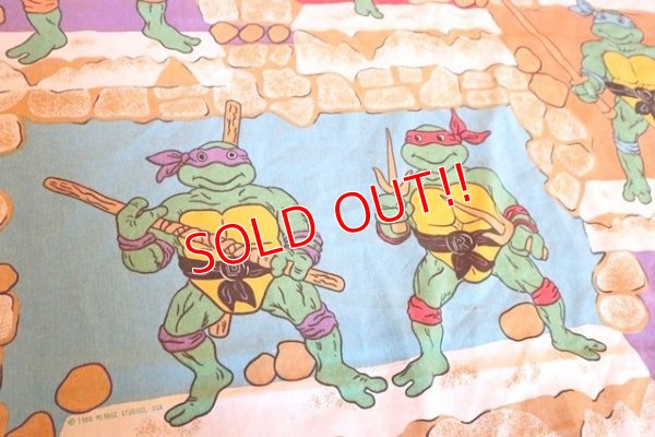 画像2: ct-171206-26 Teenage Mutant Ninja Turtles / 1988 Flat Sheet (Twin size)