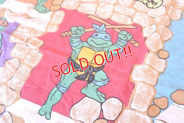 画像3: ct-171206-26 Teenage Mutant Ninja Turtles / 1988 Flat Sheet (Twin size)