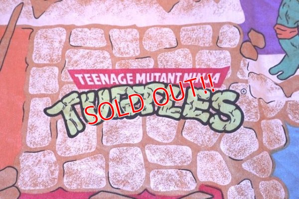 画像5: ct-171206-26 Teenage Mutant Ninja Turtles / 1988 Flat Sheet (Twin size)