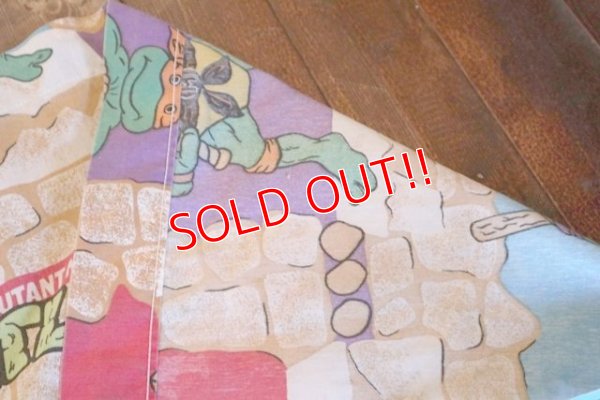 画像8: ct-171206-26 Teenage Mutant Ninja Turtles / 1988 Flat Sheet (Twin size)