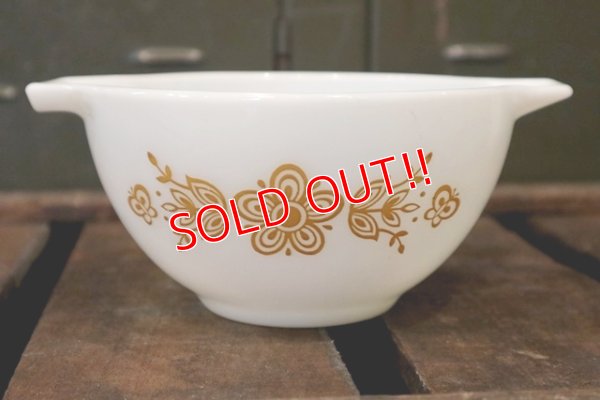 画像1: dp-180302-59 Pyrex / 1960's-1970's Butterfly Gold Mixing Bowl (S)