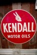 画像1: dp-180401-10 Kendall / 1950's W-side Metal Sign (1)